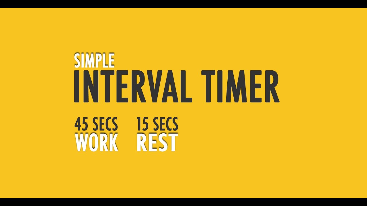 45 Second Timer With 15 Second Rest Interval timer 45 seconds 15 second rest | Perfect for your Tabata or